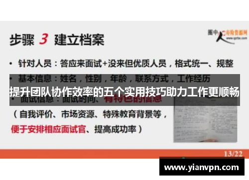 提升团队协作效率的五个实用技巧助力工作更顺畅